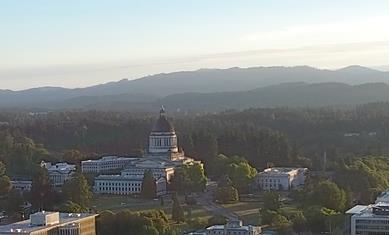 Washington State Capitol from the sky